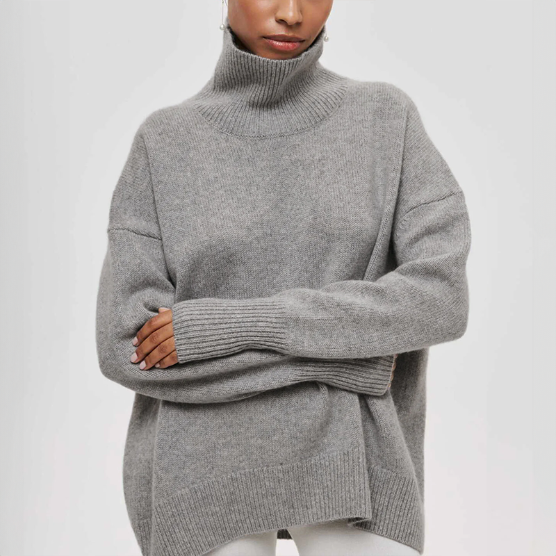 Damia | Gemütlicher schicker Rollkragenpullover in Kamel