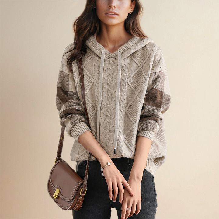 LÉONIE JACQUARD-KAPUZENPULLOVER