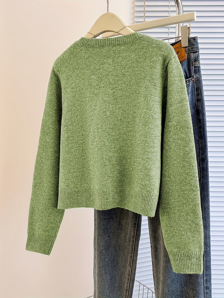 Beatriz – Damen Kurzcardigan mit Knopfleiste in Grau