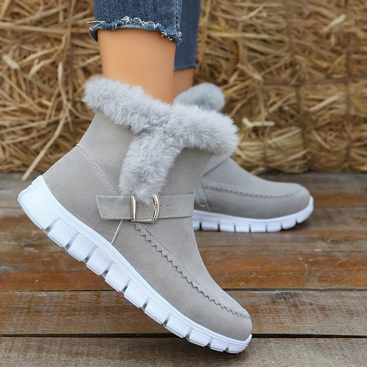 Ilaria – Winter-Boots mit Plüschfutter, Reißverschluss & seitlicher Profilsohle