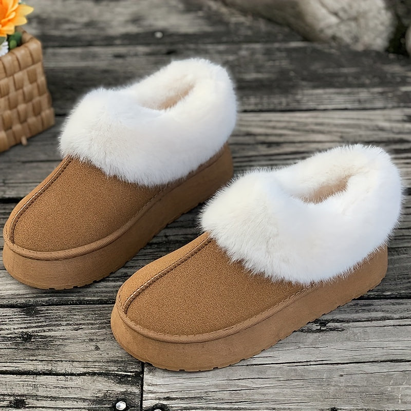 Fiorella – Plüschgefütterte Schneestiefel in Preppy-Optik