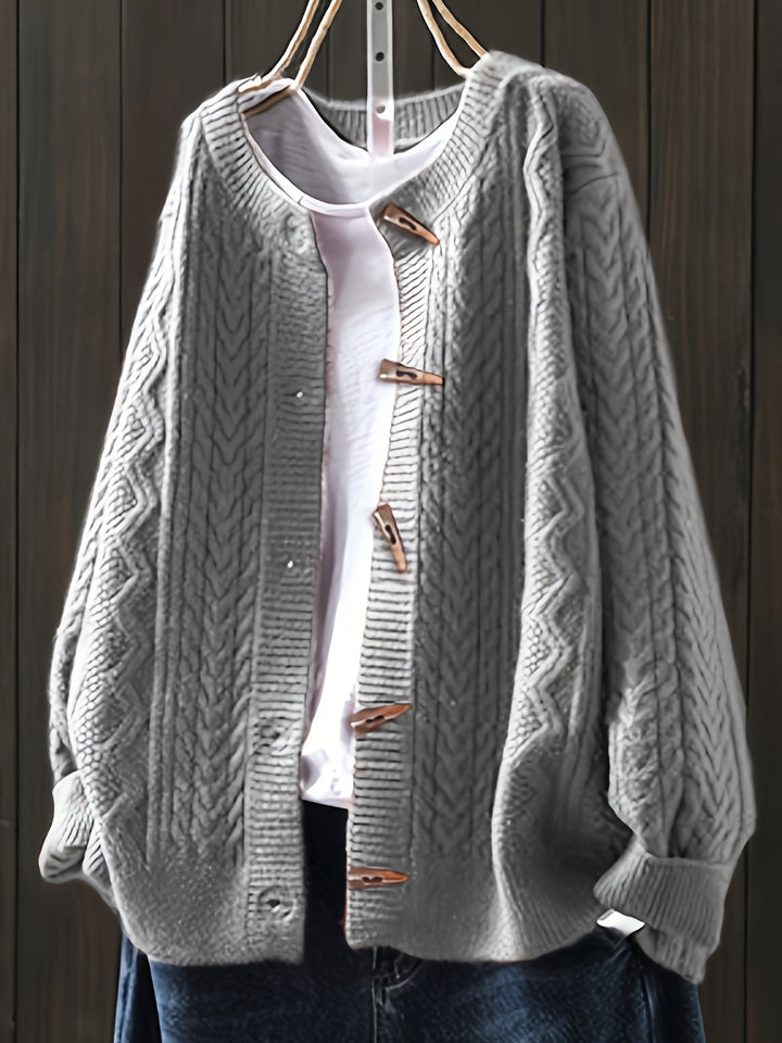 Giada – Lockerer Strick-Cardigan mit Zopfmuster