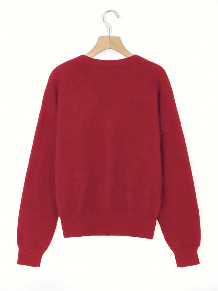 Sorel – Elegante Damen-V-Ausschnitt-Cardigan mit Knopfleiste