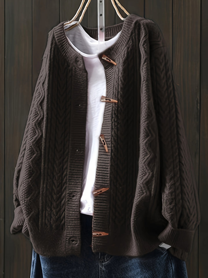 Giada – Lockerer Strick-Cardigan mit Zopfmuster