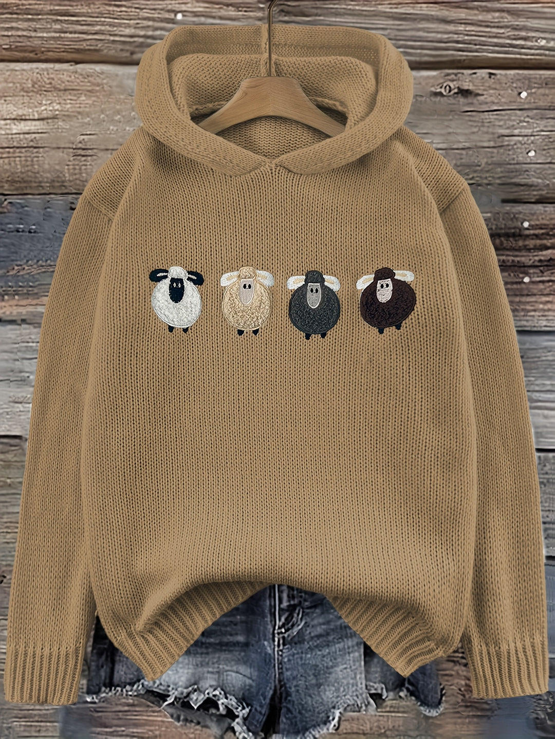 Elowen – Gemütlicher Hoodie mit Farbstreifen & Stickerei