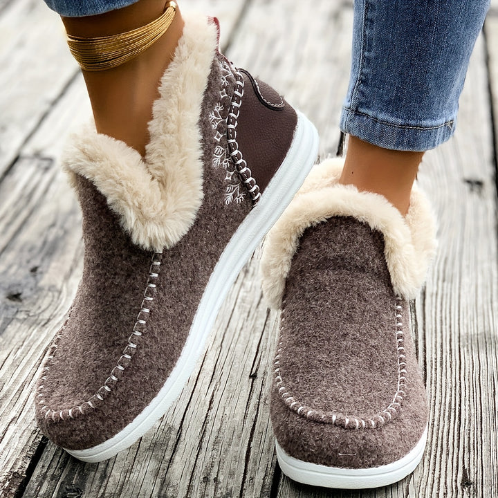 Aloisia – Plüschgefütterte Winter-Flats für Damen