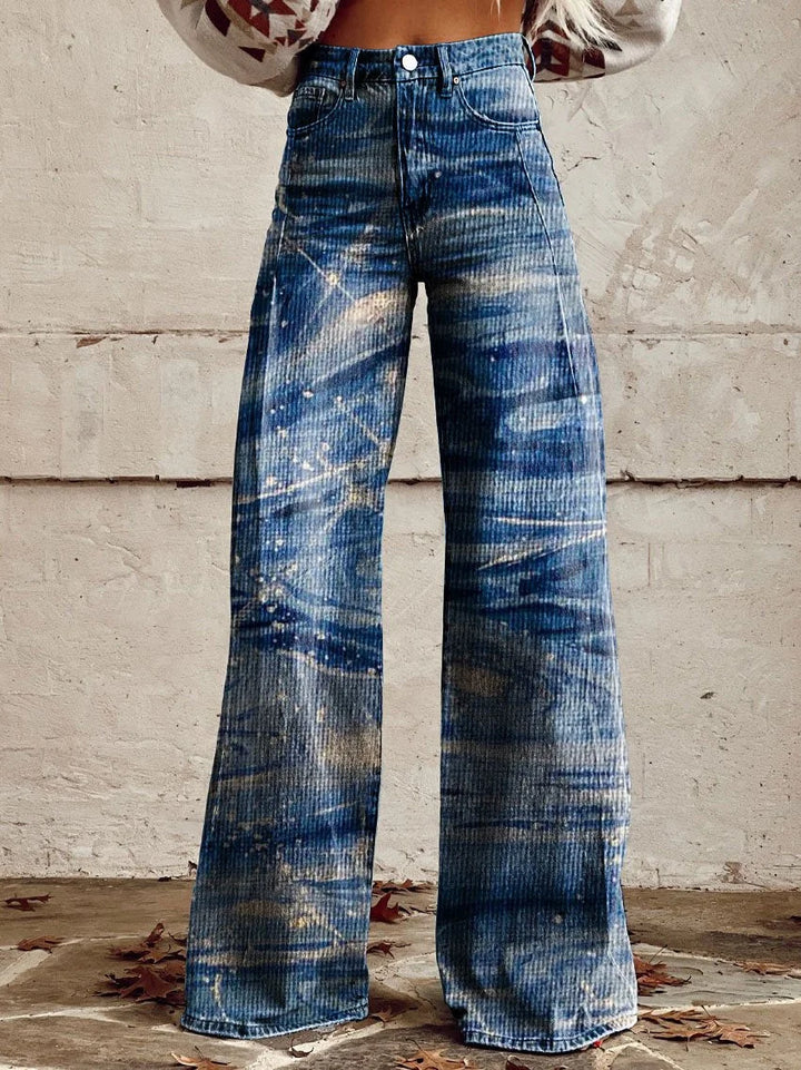 Rowyn  – Hose mit weitem Bein und künstlerischem Muster