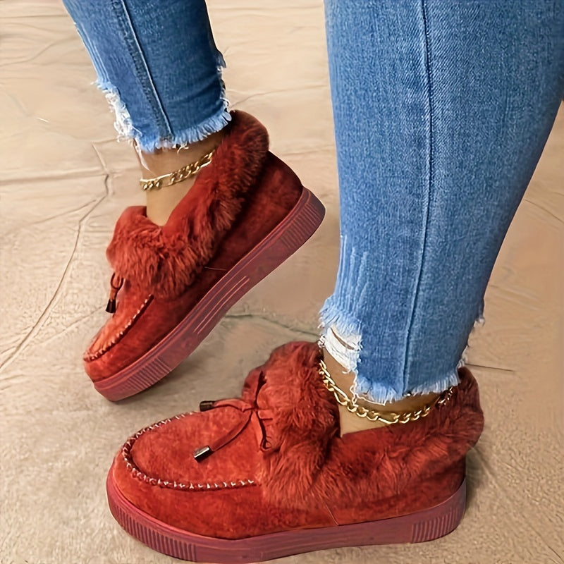 Veronique – Plüschgefütterte Winter-Boots im Slip-On-Stil