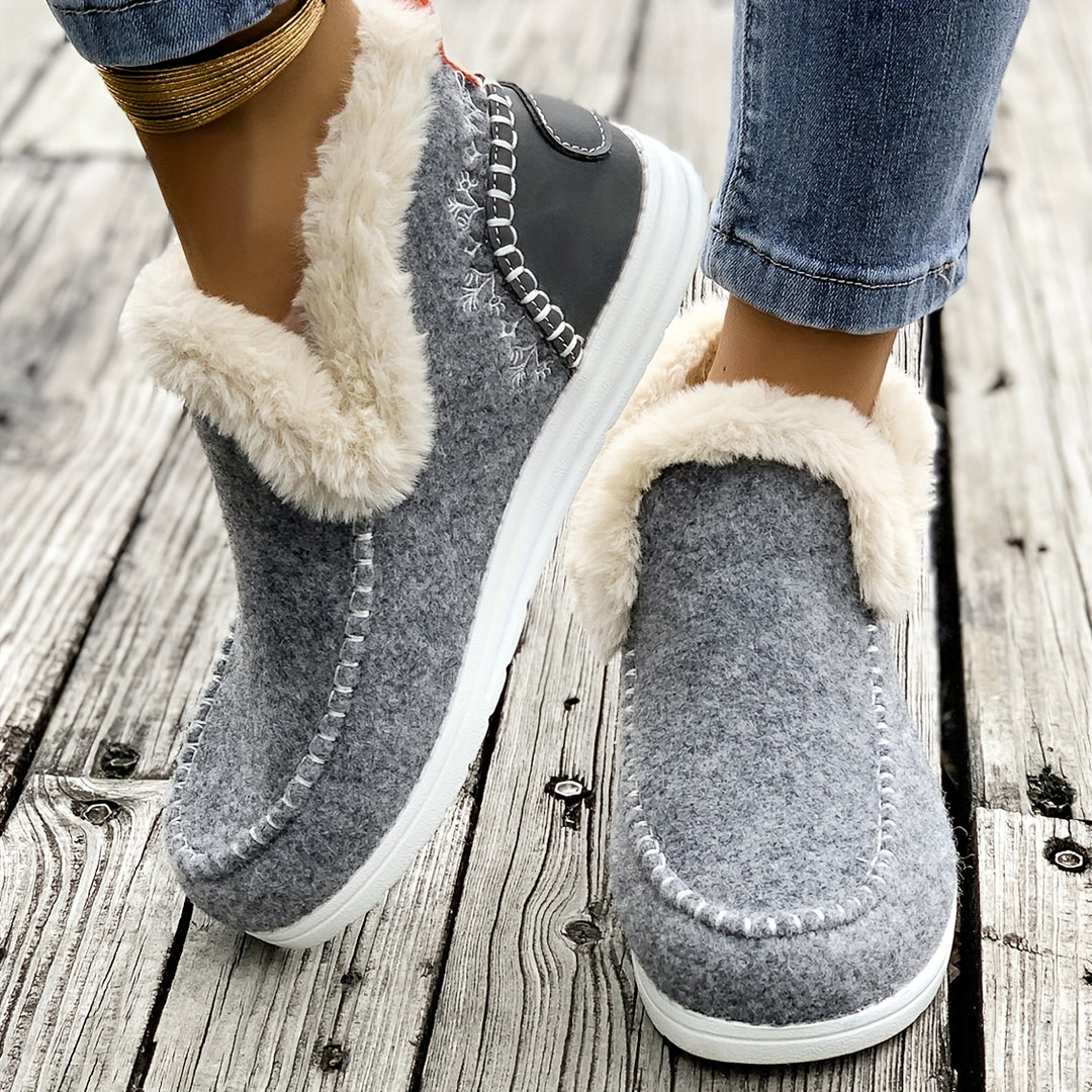 Aloisia – Plüschgefütterte Winter-Flats für Damen