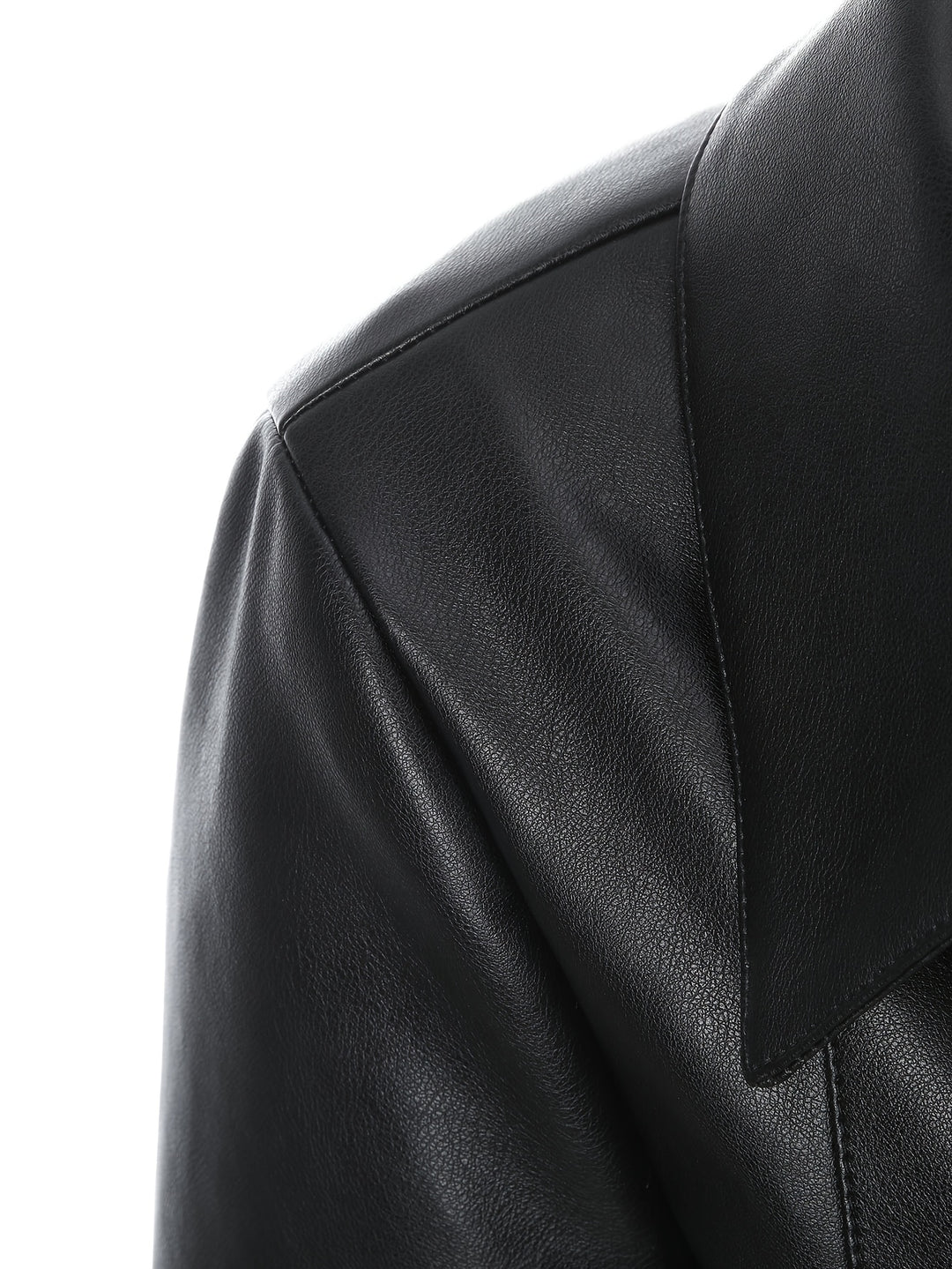 Waverly – Lässige PU-Veganer Lederjacke mit quadratischem Ausschnitt & Taillengürtel