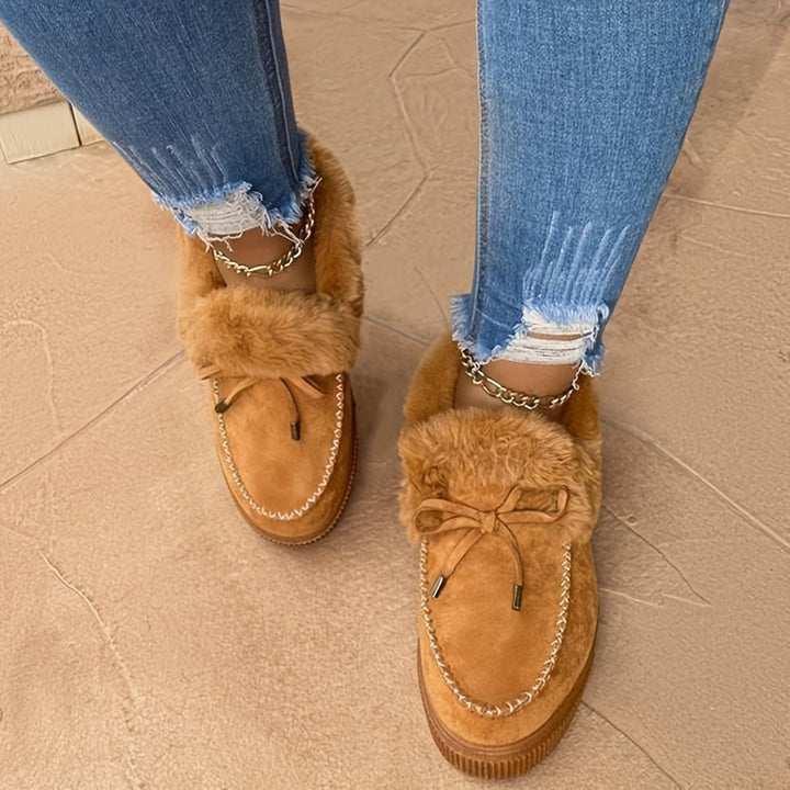 Veronique – Plüschgefütterte Winter-Boots im Slip-On-Stil