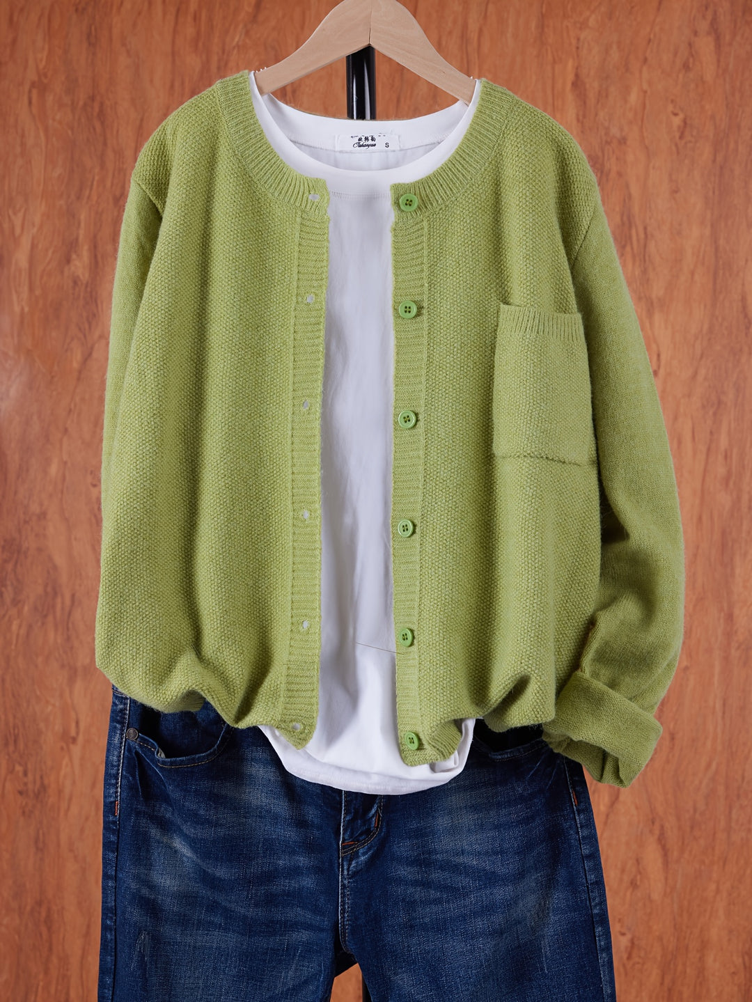 Anja – Lockerer Cardigan mit Knopfleiste & Taschen