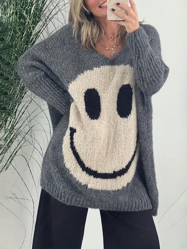 Marivic | Lockerer Pullover mit V-Ausschnitt