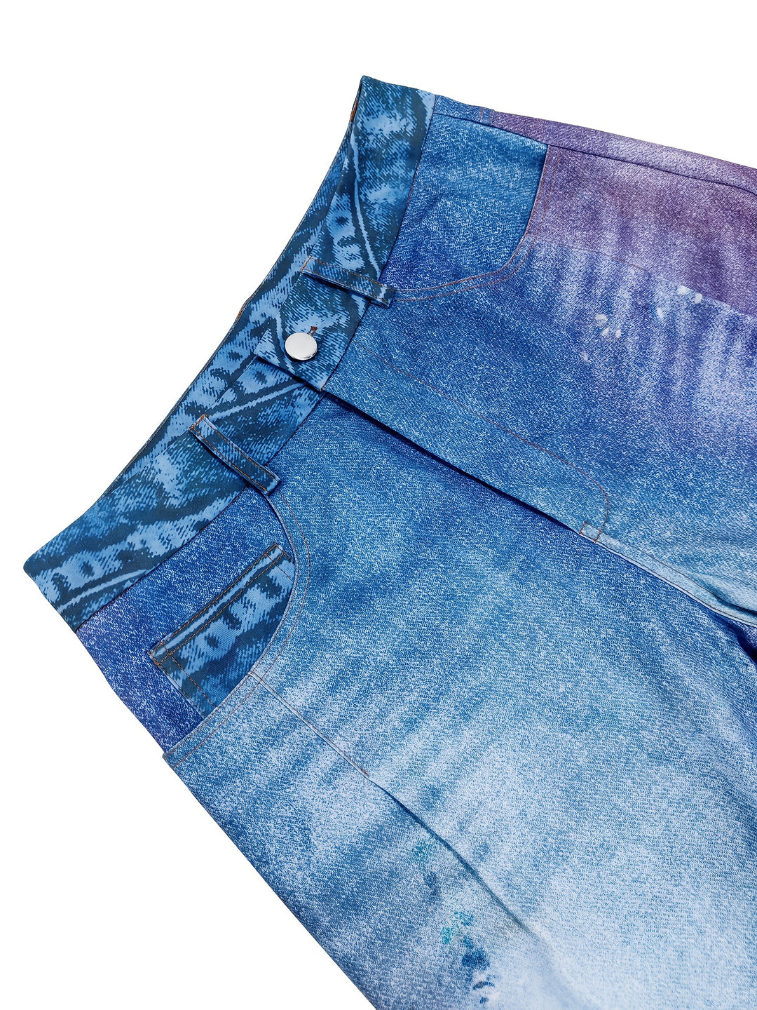 Esmee – High-Waist Wide-Leg Jeans mit lila Farbverlauf