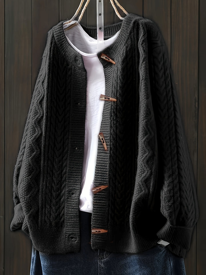 Giada – Lockerer Strick-Cardigan mit Zopfmuster