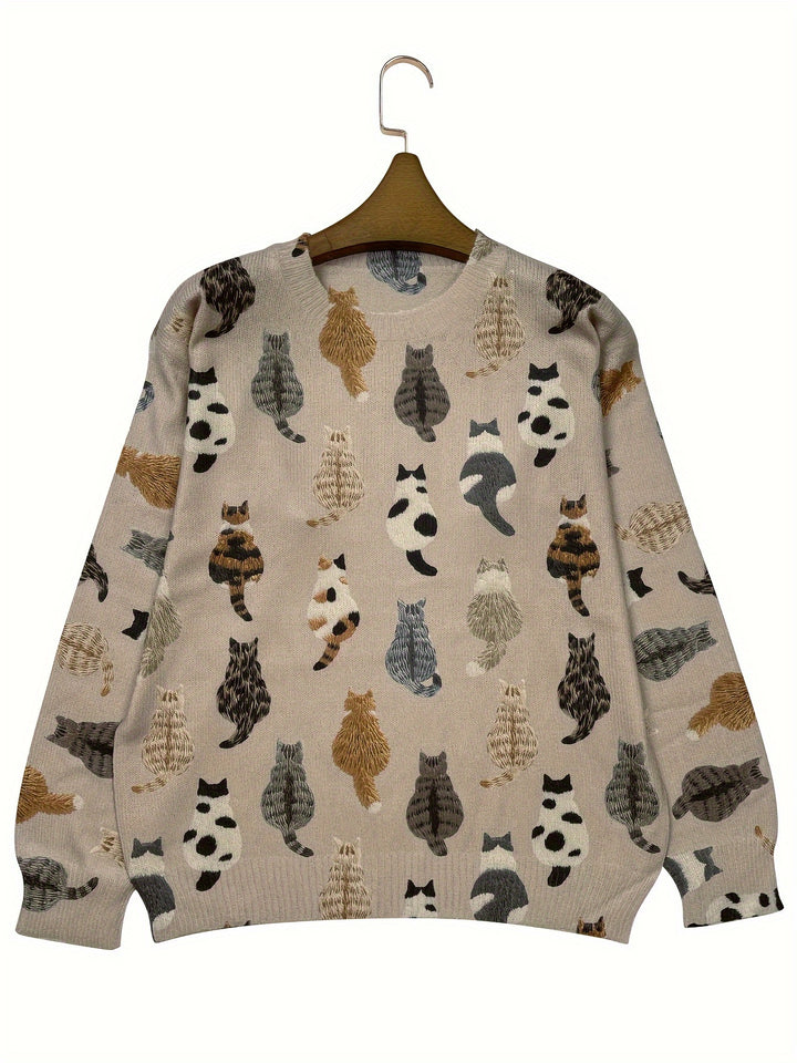 Delta – Leichter Pullover mit Katzen-Silhouette
