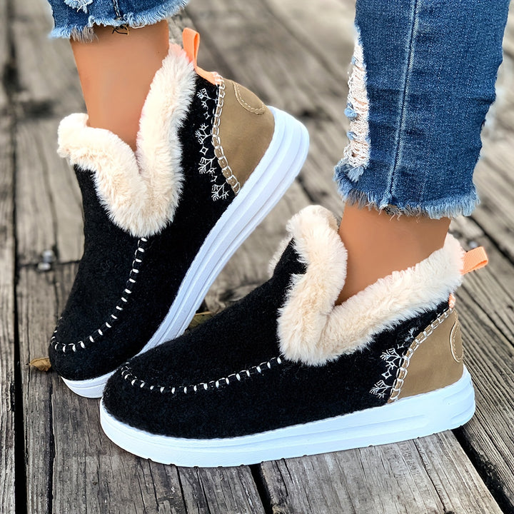 Aloisia – Kuschelige Winter-Hausschuhe mit Fleece-Futter & PU-Sohle