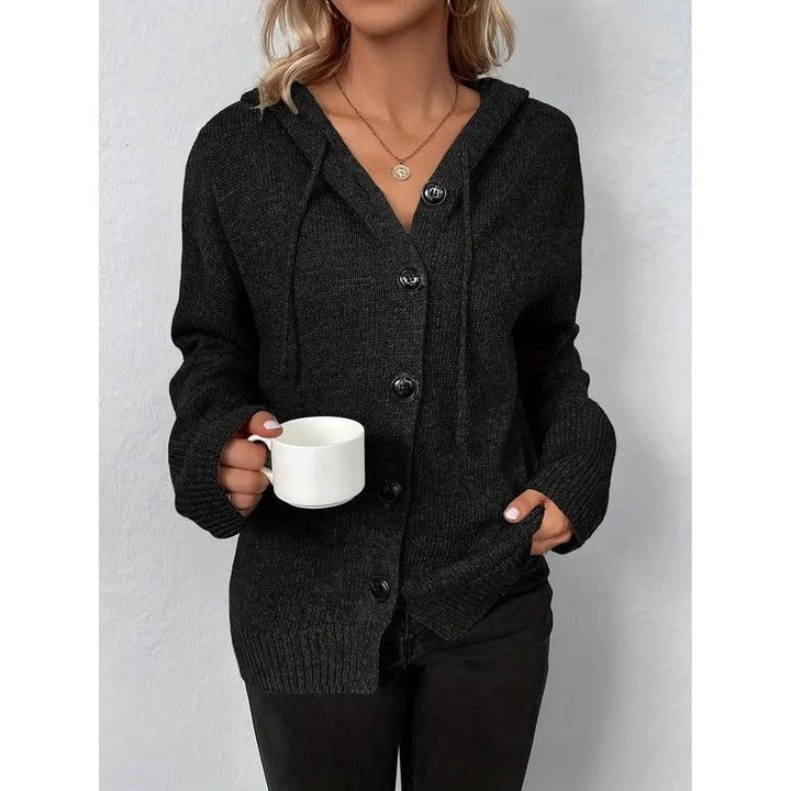 Helene | Modische Strickjacke mit Kapuze