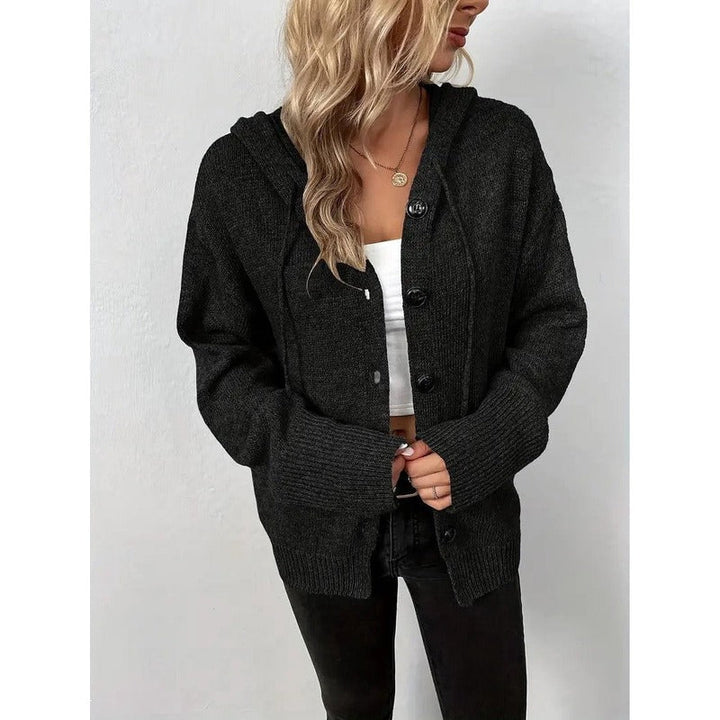 Helene | Modische Strickjacke mit Kapuze