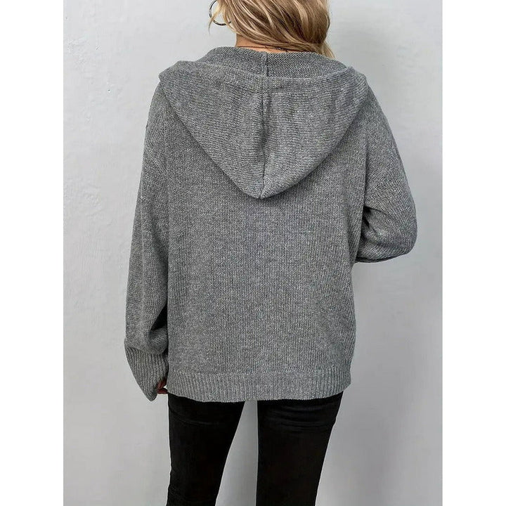 Helene | Modische Strickjacke mit Kapuze