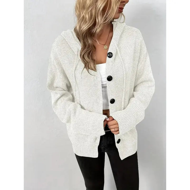 Helene | Modische Strickjacke mit Kapuze