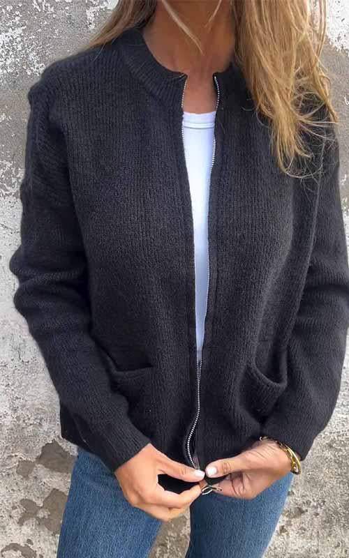 Hilda™ | Kuscheliger Cardigan mit Reißverschluss