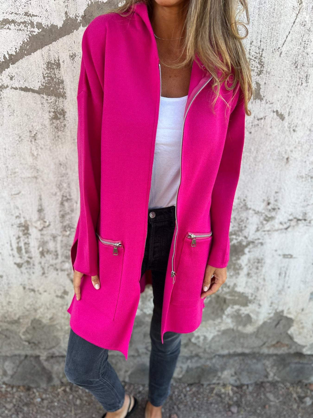 Jula | Cardigan mit Reissverschluss, langärmelig