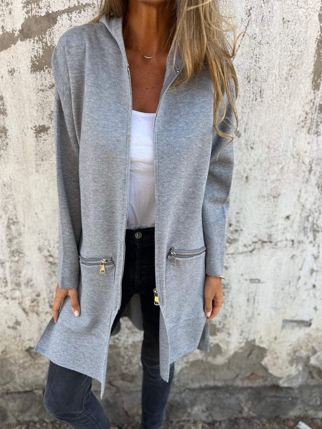 Jula | Cardigan mit Reissverschluss, langärmelig