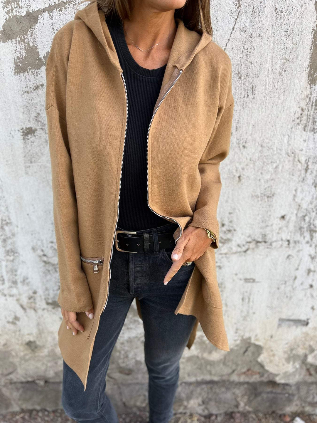 Jula | Cardigan mit Reissverschluss, langärmelig