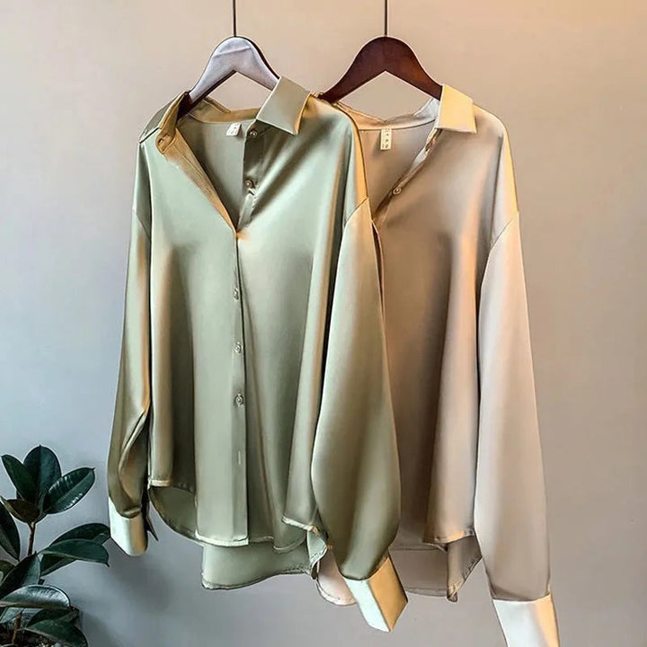 Sandra | Weiches Hemd mit Satin-Feeling