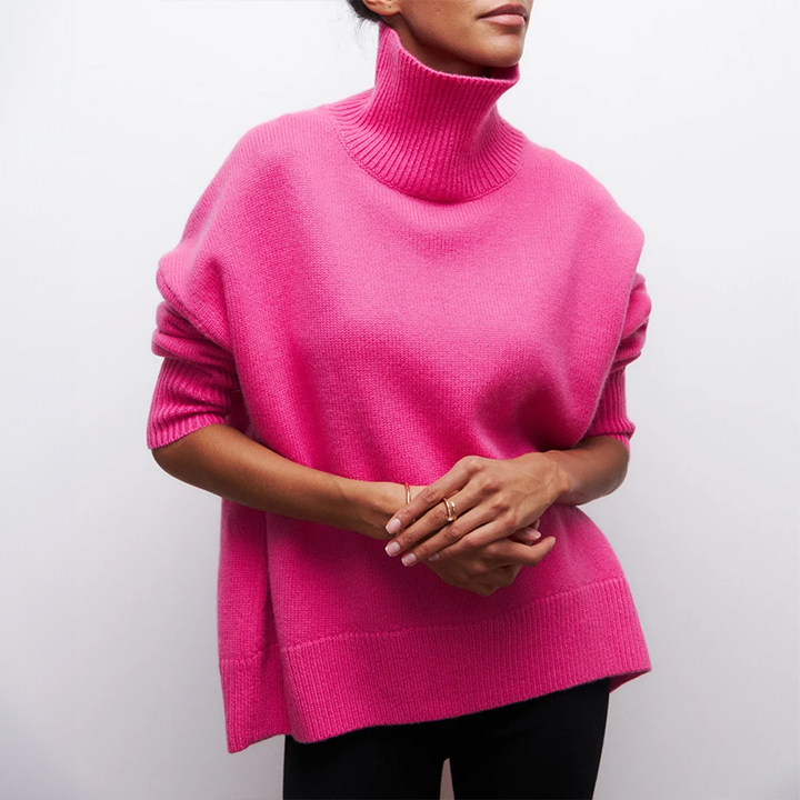 Damia | Gemütlicher schicker Rollkragenpullover in Kamel