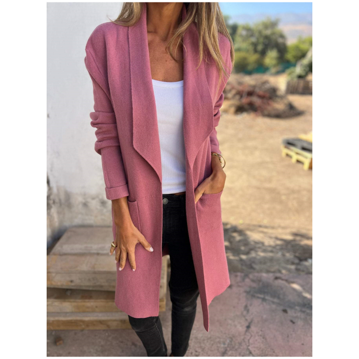 Leonie – Lässiger Frühherbst-Cardigan mit Reverskragen & offener Front